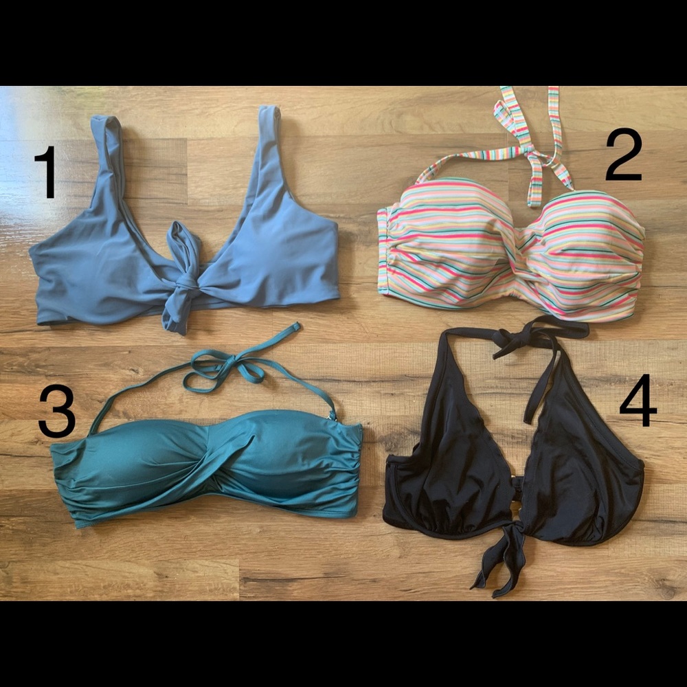 Lot of 4 swim suit tops